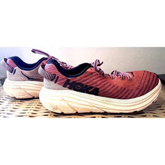 Hoka One One Women's 8 Rincon Paradise Pink Low Cut Multicolor Sneakers - Picture 9 of 12